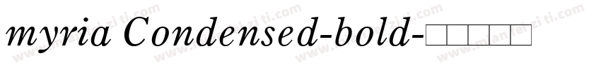 myria Condensed-bold字体转换